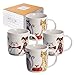 Produktbild SPOTTED DOG GIFT COMPANY - Kaffeetassen mit Hunde- und Katzen-Motiven - Geschenk für Hunde- und Katzenliebhaber - 4er-Set