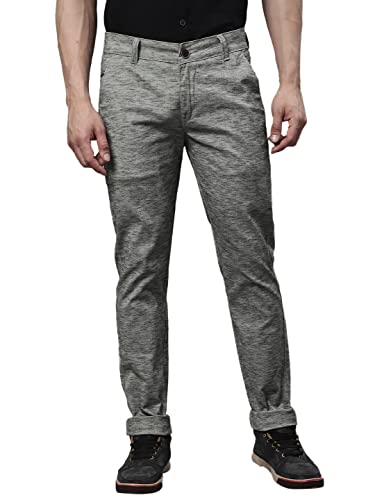 Image of Majestic Man Men's Slim Fit Mid Rise Casual Comfortable Trousers