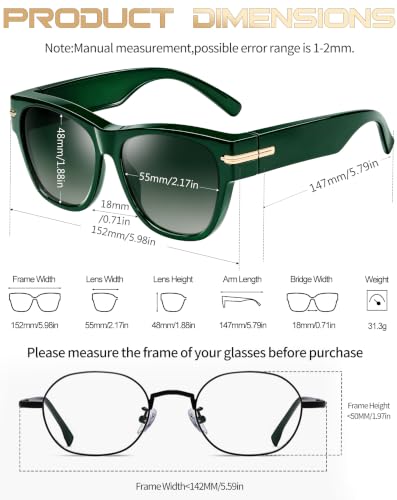 Image of KANASTAL Over Glasses Sunglasses Square Fit Over Polarized Sunglasses UV400