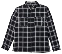 Lee Men's Worker Long Sleeve Shirt, Black Navy Check, Medium