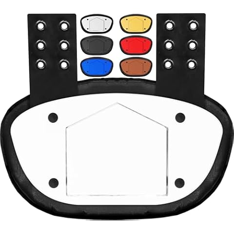 Penveer Football Backplate for Shoulder Pads with High Impact Padding, Adult & Youth Lower Backplate Football (White, Adult) Cover