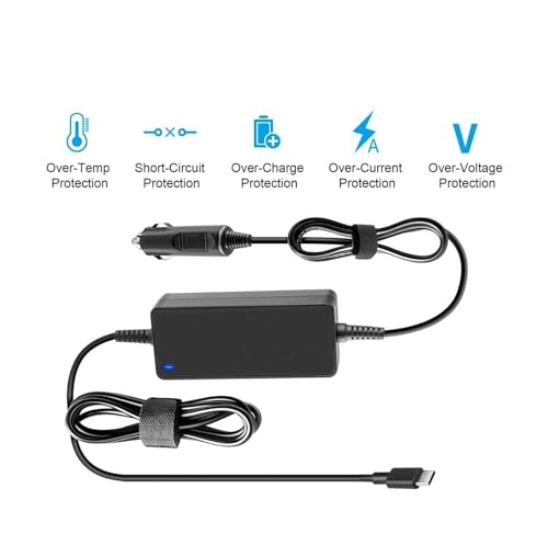 Cargador de auto para Dell Latitude 12 Rugged Extreme 65W miniatura 4