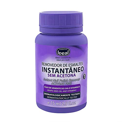 Removedor de Esmaltes Instantâneo Ideal Sem Acetona com 75ml