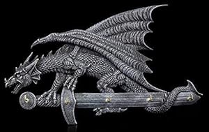 Figuren Shop GmbH Drachen Schwert Schlüsselbrett ML3369
