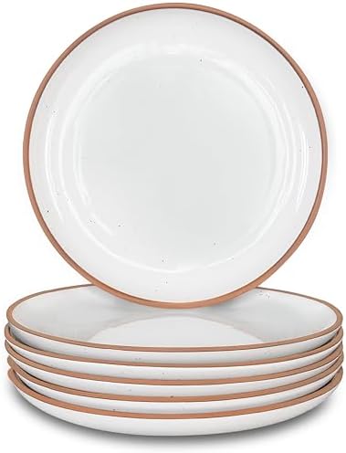 Mora Ceramic Plates Set, 7.8 in - Set of 6 - The Dessert, Salad, ...