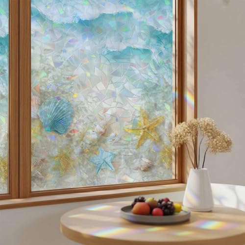 Película decorativa para ventana azul 17.7 x 78.7 pulgadas miniatura 4