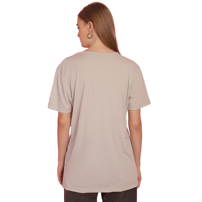 Image of Round Neck Cotton Printed Women Regular Fit Tshirt-P1950