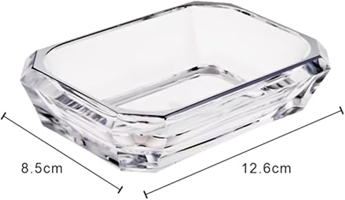 Miniatura 2 de WAIT FLY Jabonera acrílica para baño, balcón, lavandería, piscina, jabonera decorativa, color plateado, 1 unidad