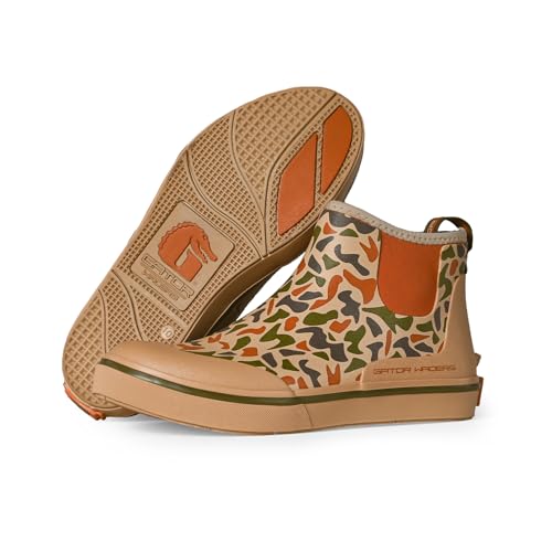Gator Waders Men's Camp Boots - Durable Slip-Resistant Neoprene Lined Waterproof Ankle Boots - Old School Camo, 14 - Thumbnail 6