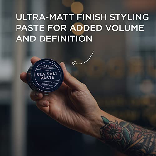 Image of Murdock London Sea Salt Spray 150ml and Paste 1.7oz - Paraben Free, Texture and Volume Enhancing, Matte Finish, Perfect for Adding Volume and Definition to Wet or Dry Hair