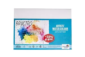 Artists Watercolour Paper 300 GSM A3-25% Cotton, Cold Pressed (Contains 9+3 Sheet)
