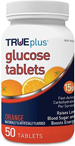 TRUEplus® Glucose Tablets, Orange – 50ct