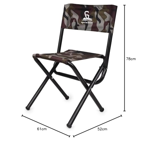 Image of GREENLANDS Folding Camping Chair | 100kg Capacity | Camouflage | Rust-Proof Steel | Lightweight 2.25kg | Outdoor Camp Chair | Camo