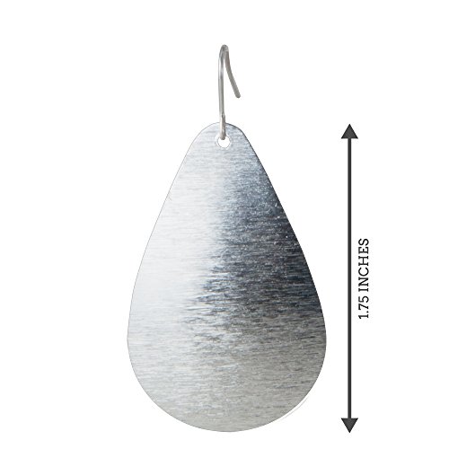 Brushed Gold or Silver Light Weight Teardrop Earring | SPUNKYsoul Collection3