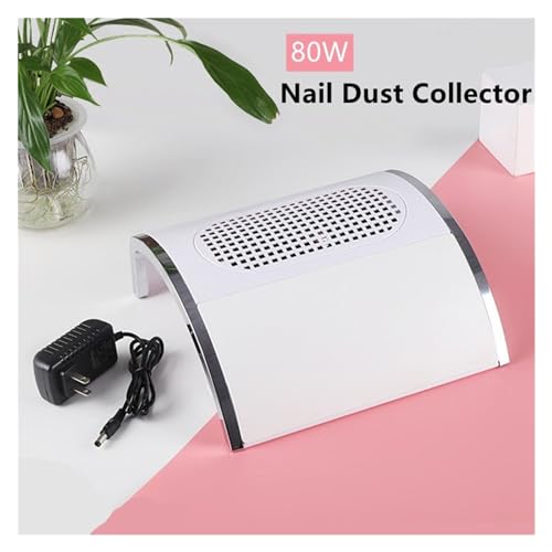 Colector de polvo de uñas de 80W con dos ventiladores y extractor morado 3