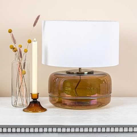 Creative Co-Op Amber Glass Lamp Cover