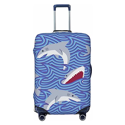 Housse de valise requin OUSIKA XL noir pour bagage 45-81 cm