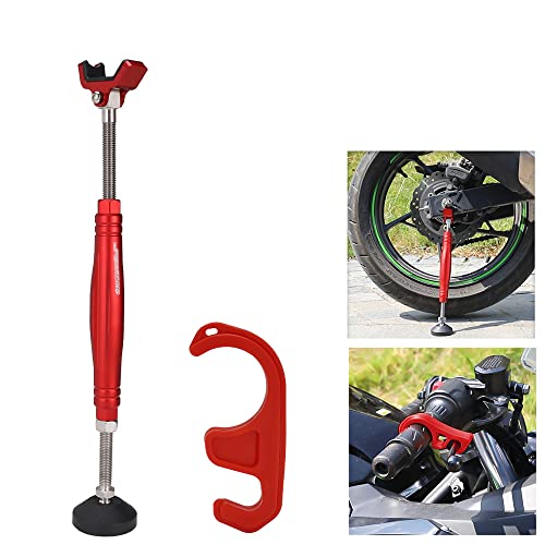 Motorcycle Rear and Front Wheel Stand Lift Trail Stand Easy And Portable - the Sixth Generation - Red