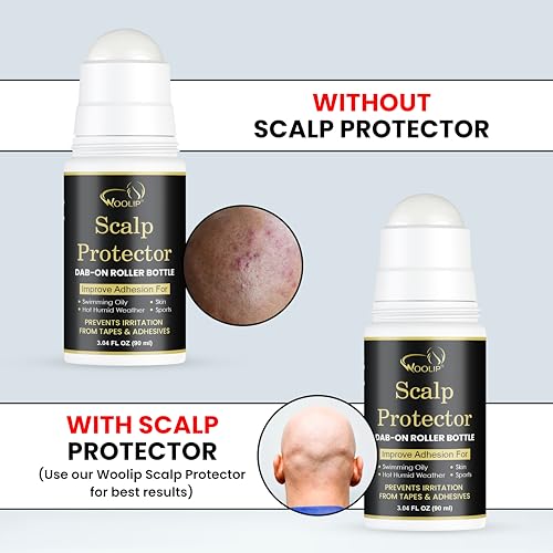 Image of Scalp Protector Dab On Roller Bottle Prevents Irritation From Hair Patch Tape & Wig Adhesive Anti Bacterial Anti Itching Formula Improves Adhesion 90ML