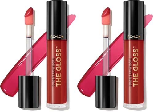 Image of Revlon Super Lustrous Lip Gloss, Non-Sticky, Hydrating, High Shine Finish, 247 Desert Spice, 0.13 oz (Pack of 2)
