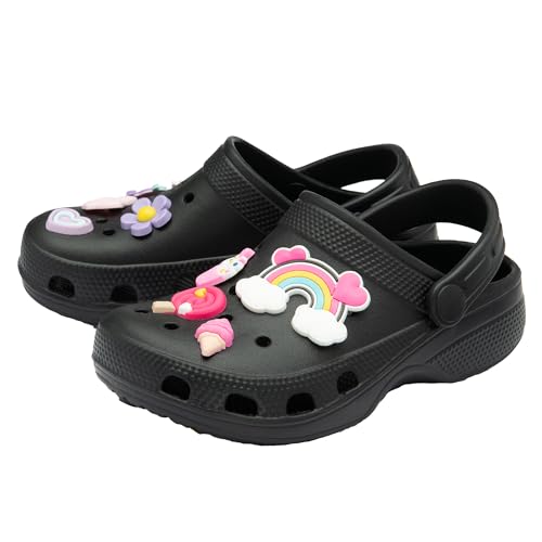 NorthSole Girls Clogs Childrens Sandals - Black - Child UK 13