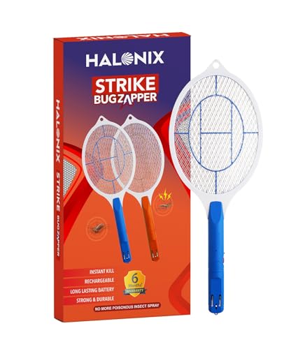 Halonix Bug Zapper Anti-Mosquito Racquet, Insect Killer Bat with Rechargeable 400 mAh Battery | Mosquito bat | Fly swatter …