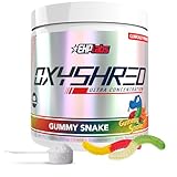 EHP Labs OxyShred Pre Workout Powder - Preworkout Powder with L Glutamine & Acetyl L Carnitine, Energy Boost Drink - Gummy Snake, 60 Servings