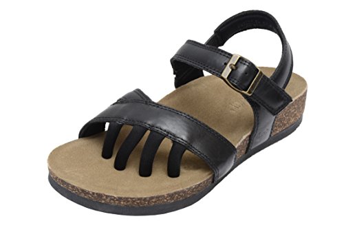 Wellrox Women's Santa Fee-Maddie Black Casual Sandal 7