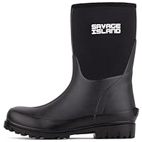 Savage Island Women's Short Neoprene Insulated Rubber Wellington Boots Warm Lined Fully Waterproof Wellies