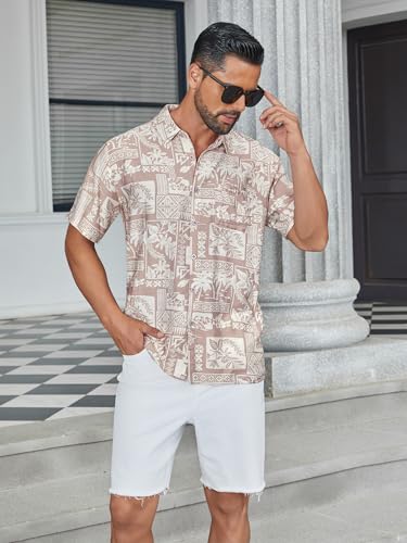 Hardaddy Mens Casual Hawaiian Shirts Short Sleeve Button Down Tropical Shirts Beach Summer Shirts4