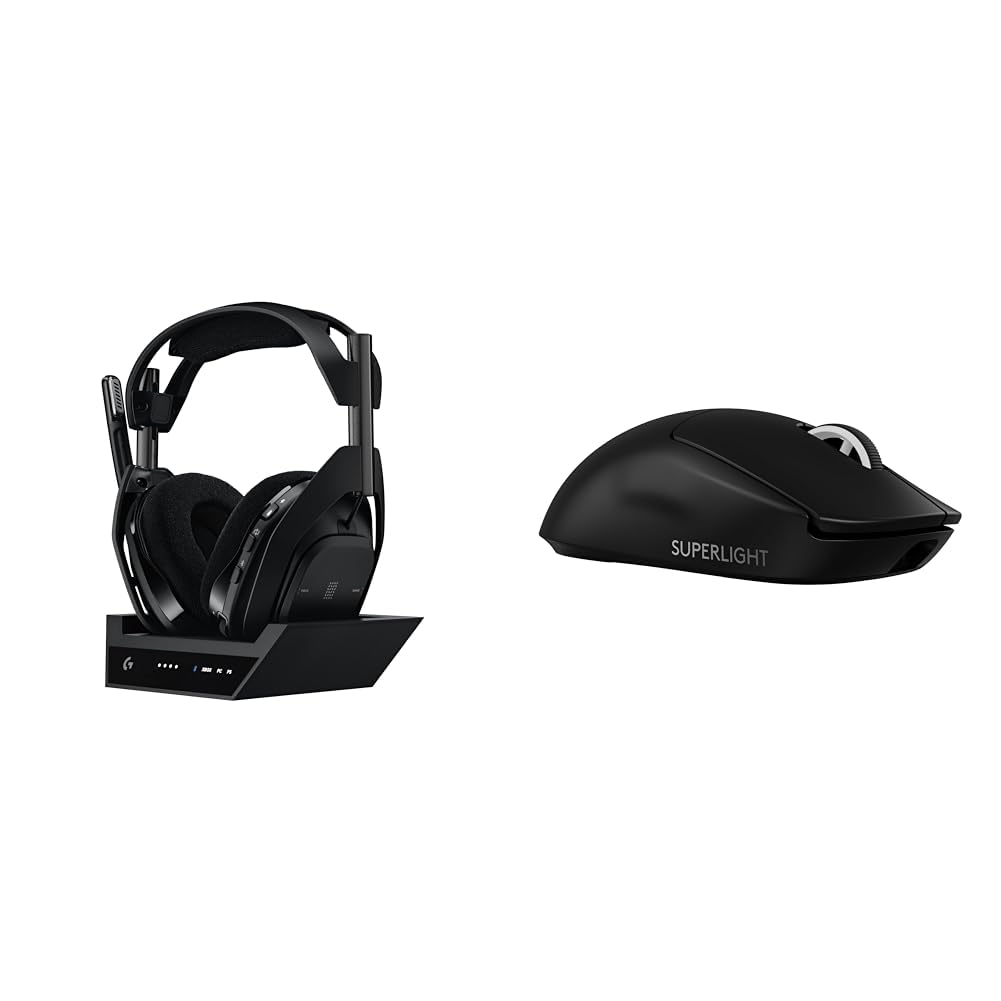 Auriculares inalámbricos Logitech G Astro A50 X con base y ratón Pro X Superlight 2 8