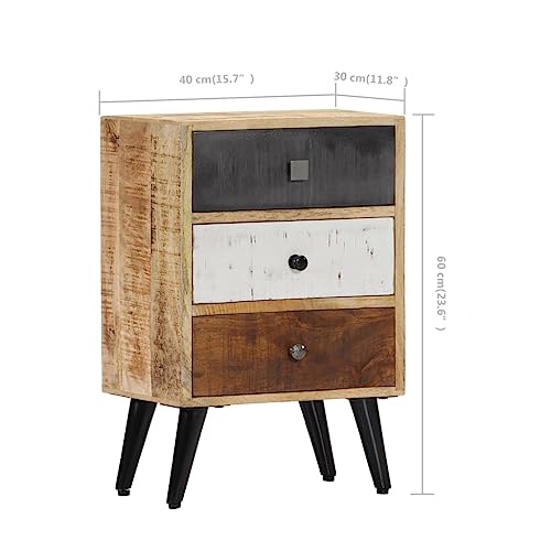 Meuble d'appoint en manguier massif au design rétro et durable - 3