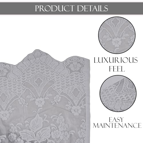Image of Kuber Industries Pack of 2 Stylish Curtains for Living Room & Bedroom | 9 Feet Light Control & Pests Preventive Door Parde for Pooja Room & Home Decor | Frill Net - Grey