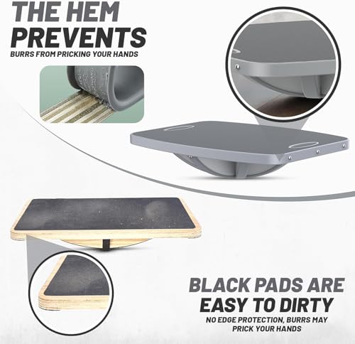 Image of Professional Wooden 360 Rotating Balance Board, Anti-Slip wobble board, 500 lbs Capacity. Perfect for under-desk standing, physical therapy, rehab, core & stability training, and fun for all ages.