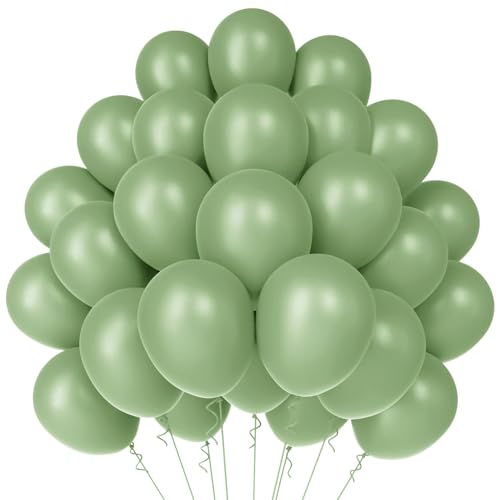 WARHOUSE Globos Verde Oliva 12'' - 50 Piezas | Guirnalda de Globos para Cumpleaños,Graduaciones, Fiesta, Boda, Bautismo y Más - Decoración Festiva.