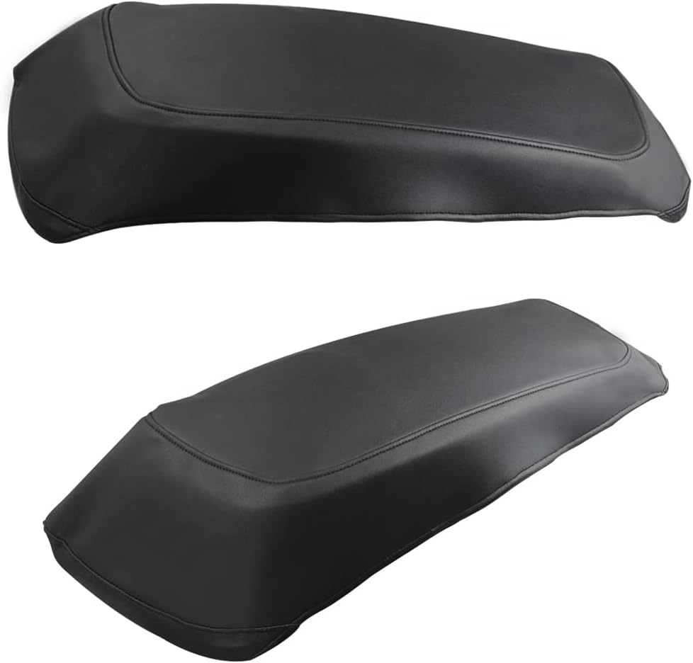 WOWTK Waterproof Saddlebag Speaker Audio Lid Bras,PU Leather Saddlebag Speaker Lid Covers fits