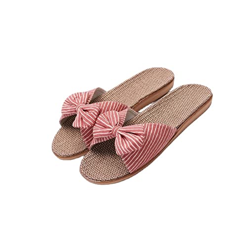 Slippers Women Women Slippers Casual Slides Striped Floral Bow Flat Sandals Female Indoor Slip On Home Shoes Flip Flops
