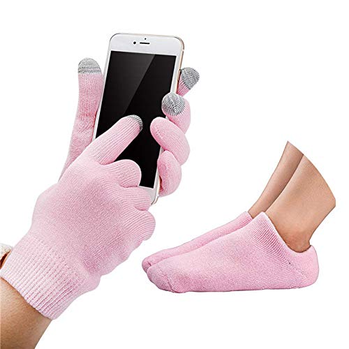 Codream Touch Screen Spa Gloves & Socks, Moisturizing Gel Socks and Gloves Set, Heal Eczema Cracked Dry Skin Cracked Heels, Cuticles for for Repair Treatment