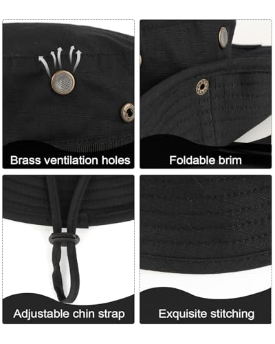 Image of XXL Boonie Sun Hat for Big Heads, Military Tactical Safari Hat with Chin Strap, Outdoor Hat for Fishing, Hiking, Hunting
