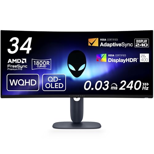 Amazon | Dell AW3425DW 34インチ曲面 有機EL Alienware ゲーミング 