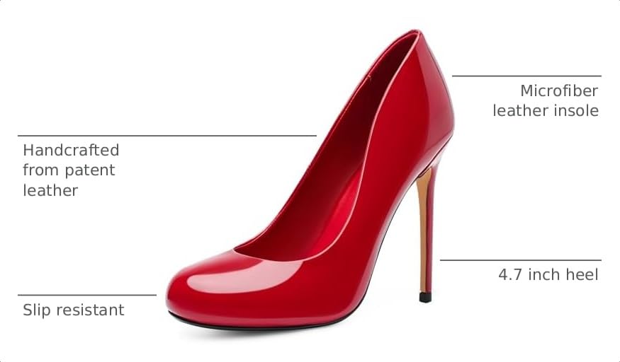 Image of Unisex High Heels for Men and Women 4.7 Inch Stiletto Heels