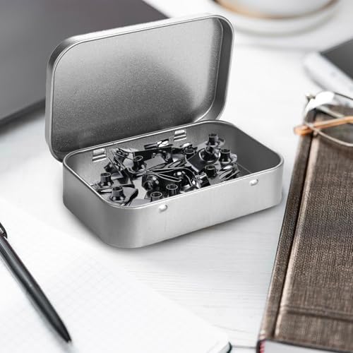 4 Stücke Metalldöschen Klein, Silber Metalldosen Blechdosen mit Deckel,Rechteckig Rostfrei Minibox Aufbewahrungsbox für Münzen, Süßigkeiten, Schlüsseletc,Kleinen Gegenständen(9.5 x 6.0 x 2.2cm)