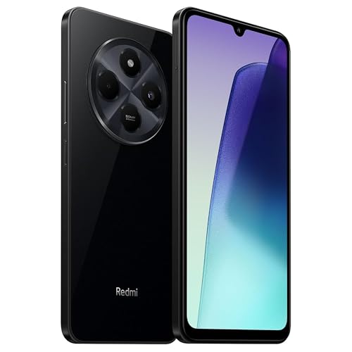 Xiaomi Redmi 14C visto desde un ángulo lateral, resaltando su diseño moderno y pantalla sin bordes