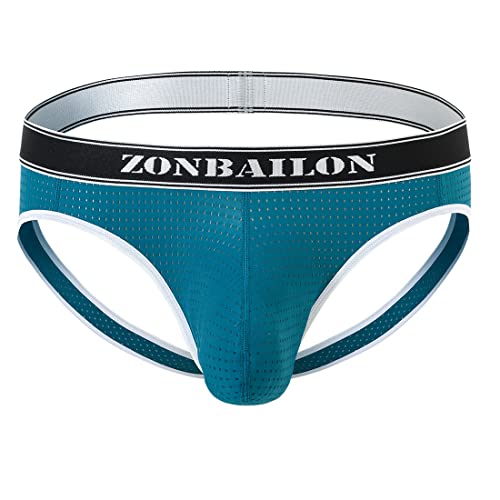 Sexy Netz-Jockstrap für Herren, atmungsaktive Unterwäsche, niedrige Taille, Stretch, Jock-Strap, 1 Packung: Grün, X-Large Cover