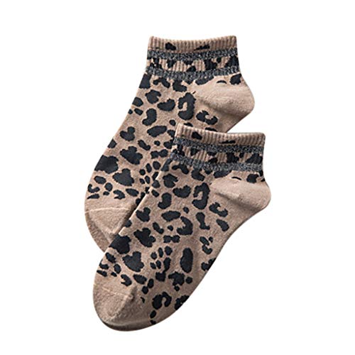 Newest Somerl kuschelsocken strümpfe Mode Barren Leopardenmuster Baumwolle Socke Flache Strümpfe Niedrige Socken Socken(Gray,Free)