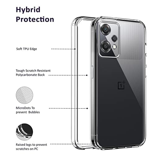 Image of Jkobi Back Cover for OnePlus Nord CE 2 Lite (Silicone Clear Shockproof Case with Camera Protection | Soft and Flexible | Transparent)