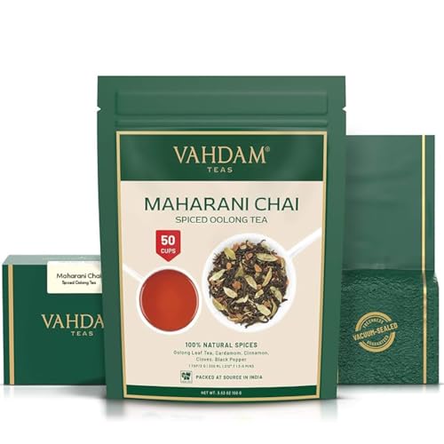 Image of VAHDAM Maharani Chai Oolong Tea (3.53oz|50+ Cups) Spiced Oolong Chai Tea