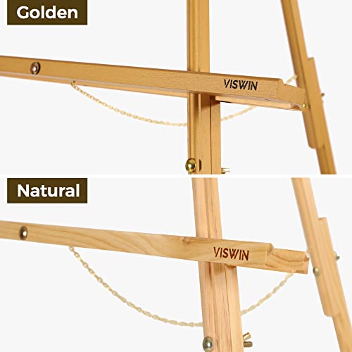 VISWIN 63" Gold Easel Stand for Wedding Signs Adjustable Wooden Display Easel with Holder - Image 2