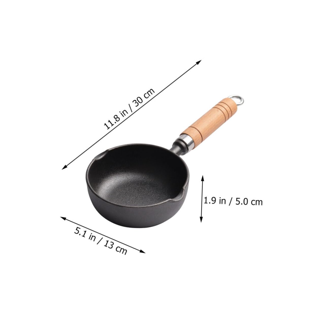 NAMOARLY Frying Small Pot with Spout Skillett Kitchen Efficient Cooking for Home and Commercial Use