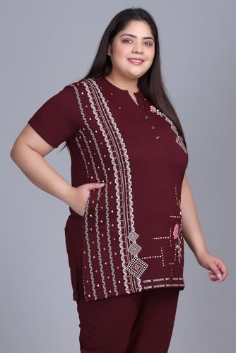 Image of In Love Women's Cotton Blend Plus Size Printed Kurti
